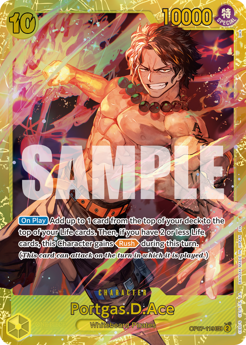 Portgas.D.Ace - OP07-119 (Reprint) - Secret Rare [PRB-02] Premium Booster - THE BEST - VOL. 2