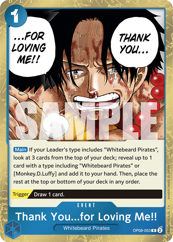 Thank You...for Loving Me!! OP08-053 - Rare OP-08 Two Legends