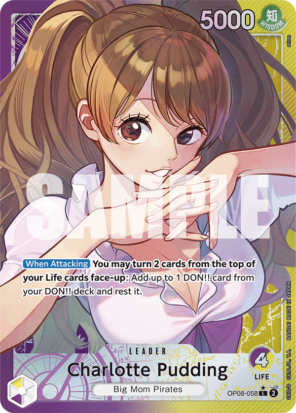 ALTERNATE ART Charlotte Pudding [058] OP08-058 - Leader OP-08 Two Legends