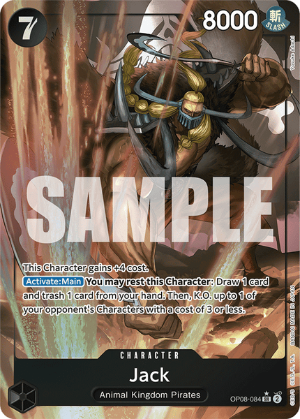 ALTERNATE ART Jack OP08-084 - SR OP-08 Two Legends – Cherry