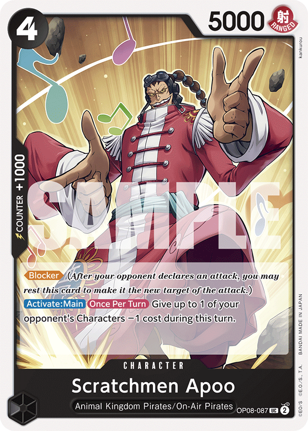 Scratchmen Apoo OP08-087 - Uncommon OP-08 Two Legends