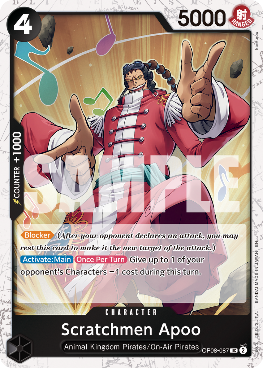 Scratchmen Apoo - OP08-087 OP08-087 -  [PIRATE FOIL]  [PRB-02] Premium Booster - THE BEST - VOL. 2