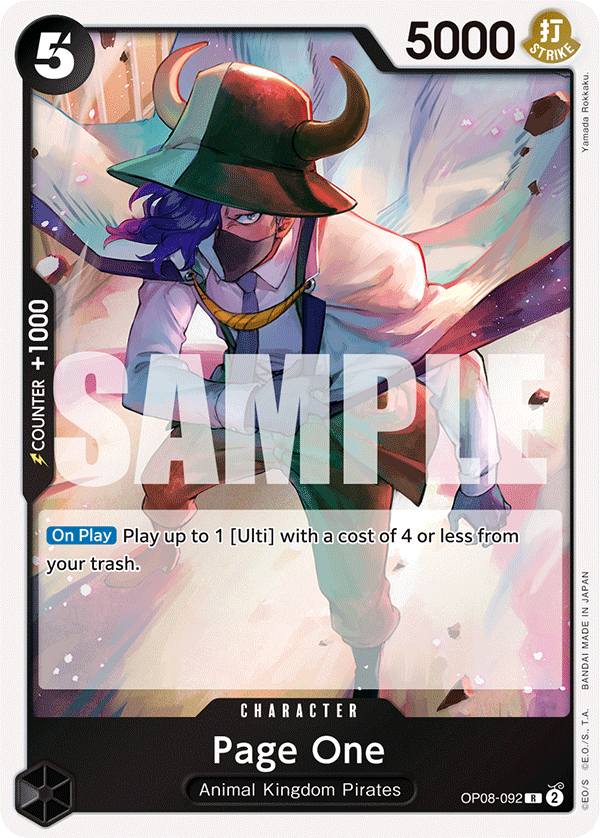 Page One OP08-092 - Rare OP-08 Two Legends