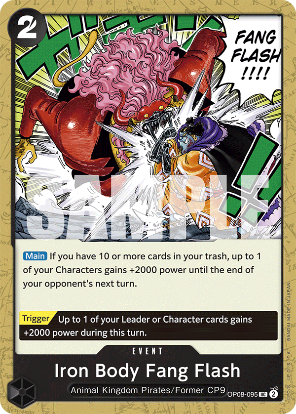 Iron Body Fang Flash OP08-095 - Uncommon OP-08 Two Legends
