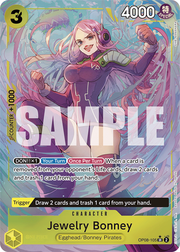 ALTERNATE ART Jewelry Bonney OP08-105 - Super Rare OP-08 Two Legends