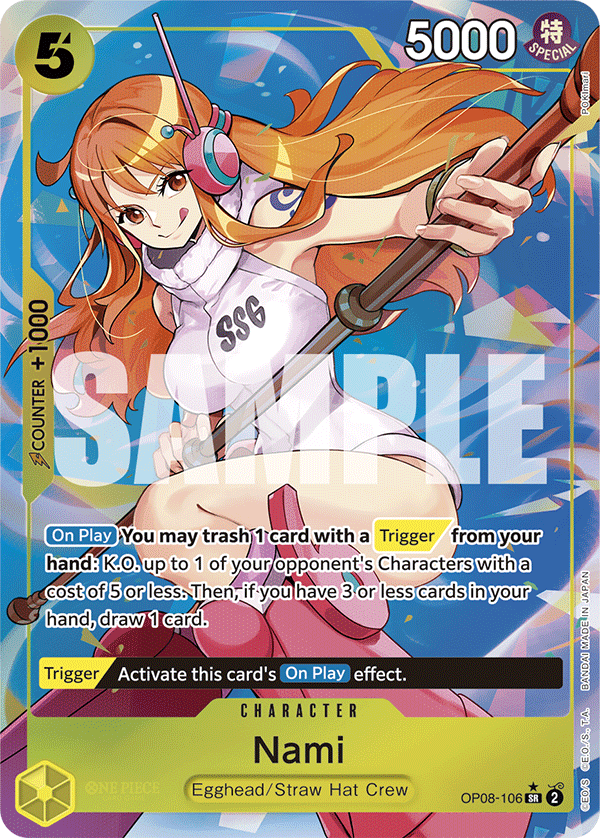 ALTERNATE ART Nami OP08-106 - Super Rare OP-08 Two Legends