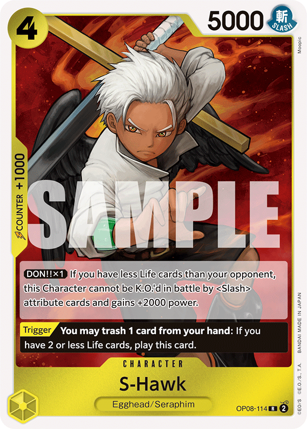 S-Hawk OP08-114 - Rare OP-08 Two Legends