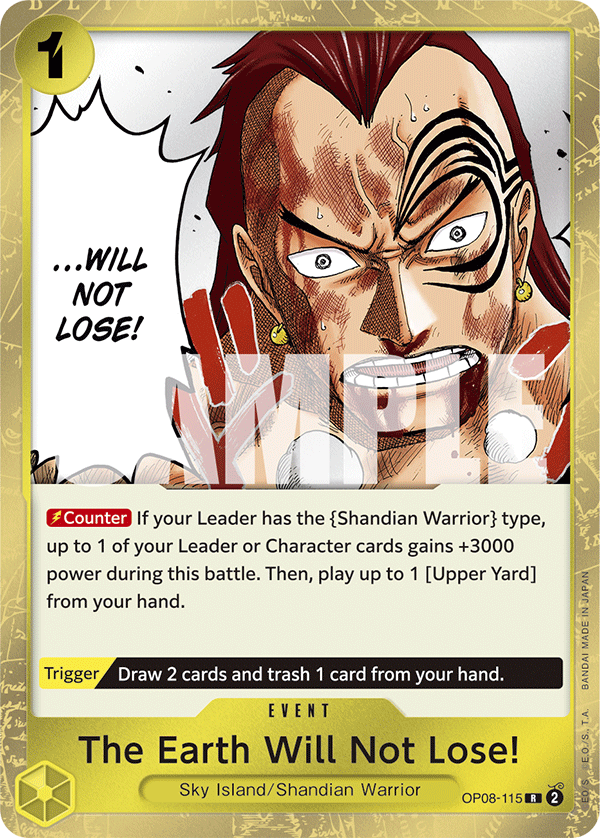 The Earth Will Not Lose! OP08-115 - Rare OP-08 Two Legends