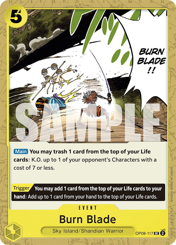 Burn Blade OP08-117 - Uncommon OP-08 Two Legends