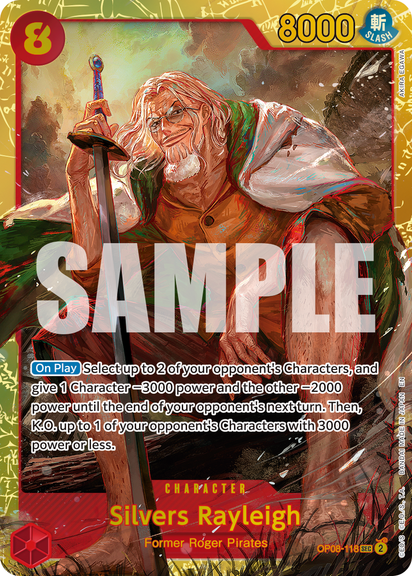 Silvers Rayleigh - OP08-118 (Reprint) - Secret Rare [PRB-02] Premium Booster - THE BEST - VOL. 2