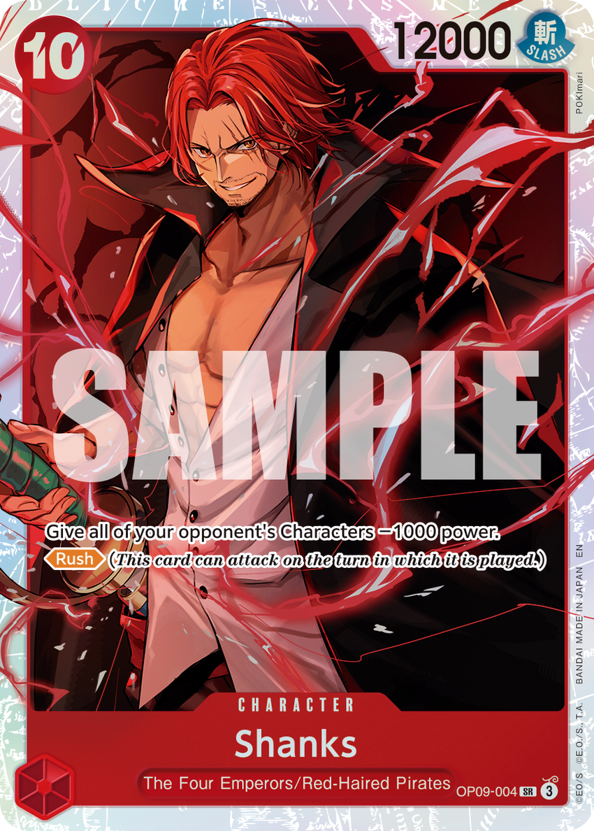 Shanks - OP09-004 (Reprint) - Super Rare [PRB-02] Premium Booster - THE BEST - VOL. 2
