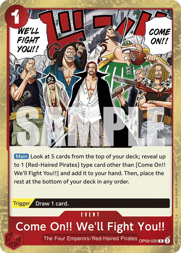 Come On!! We'll Fight You!! OP09-020 - Rare OP-09 Emperors in the New World
