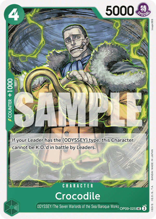 Crocodile (025) OP09-025 - Uncommon OP-09 Emperors in the New World