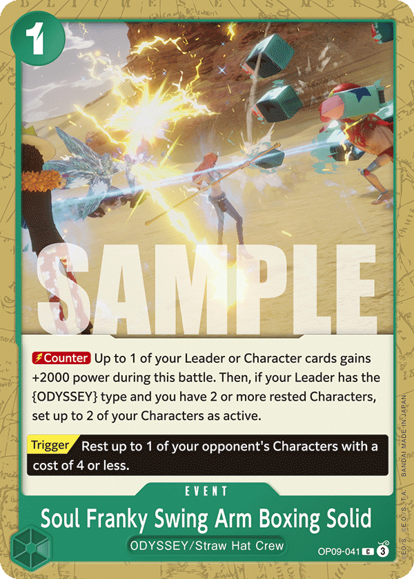 Soul Franky Swing Arm Boxing Solid OP09-041 - Common OP-09 Emperors in the New World
