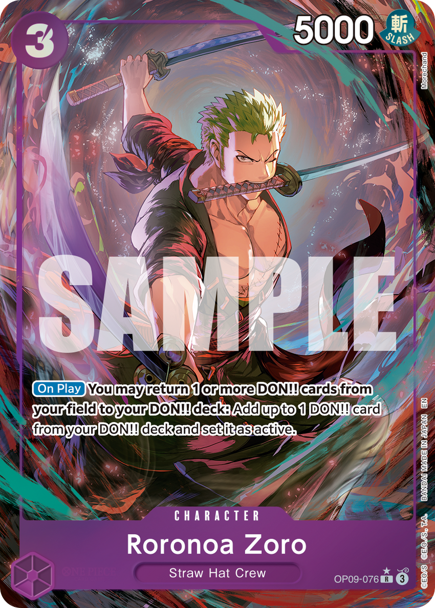 [ALTERNATE ART] Roronoa Zoro - OP09-076 (Alternate Art) - R [PRB-02] Premium Booster - THE BEST - VOL. 2