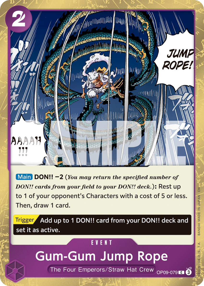 Gum-Gum Jump Rope OP09-079 -  [PIRATE FOIL]  [PRB-02] Premium Booster - THE BEST - VOL. 2