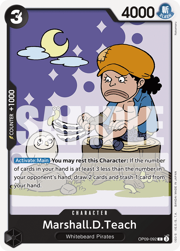 Marshall.D.Teach (092) OP09-092 - Common OP-09 Emperors in the New World
