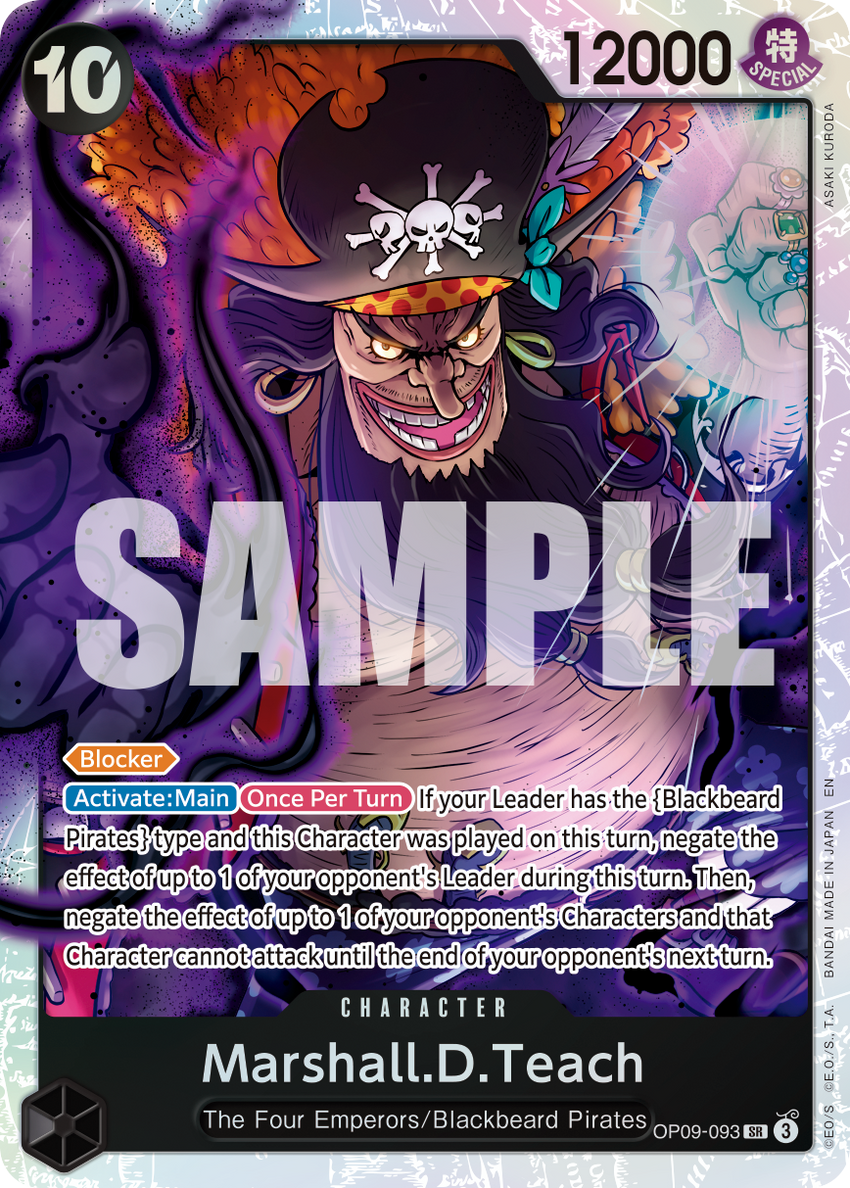 Marshall.D.Teach - OP09-093 (Reprint) - Super Rare [PRB-02] Premium Booster - THE BEST - VOL. 2