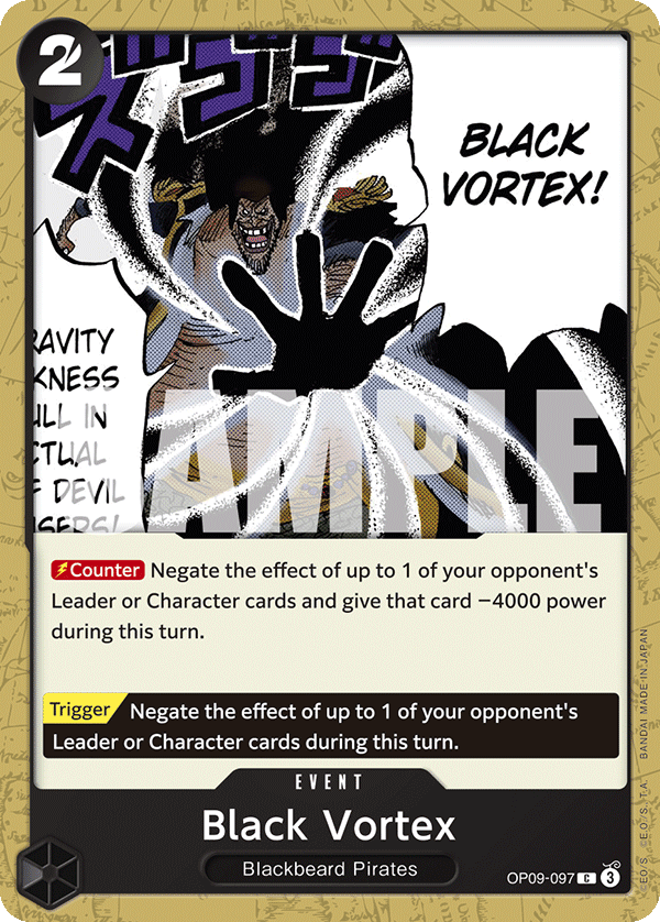 Black Vortex OP09-097 - Common OP-09 Emperors in the New World