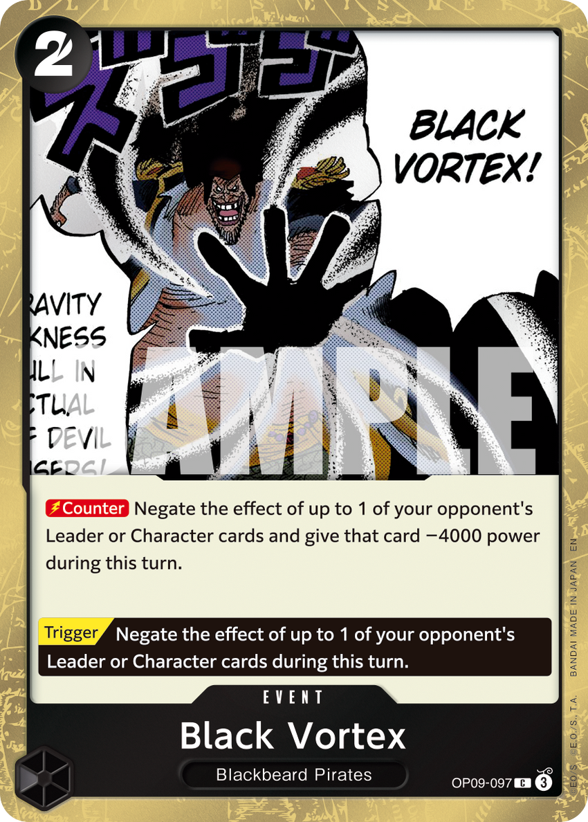 Black Vortex OP09-097 -  [PIRATE FOIL]  [PRB-02] Premium Booster - THE BEST - VOL. 2