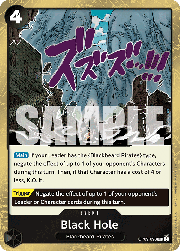 Black Hole OP09-098 -  [PIRATE FOIL]  [PRB-02] Premium Booster - THE BEST - VOL. 2