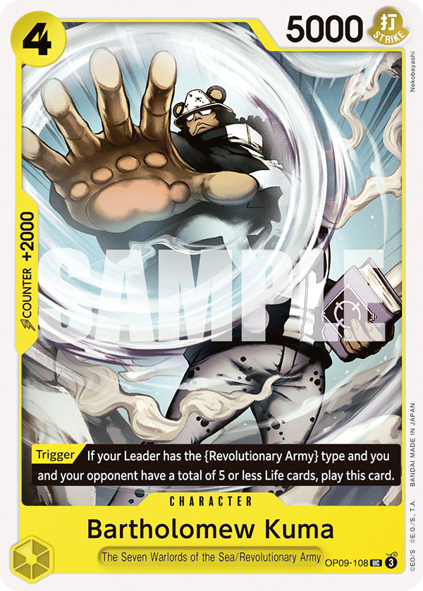 Bartholomew Kuma OP09-108 - Uncommon OP-09 Emperors in the New World
