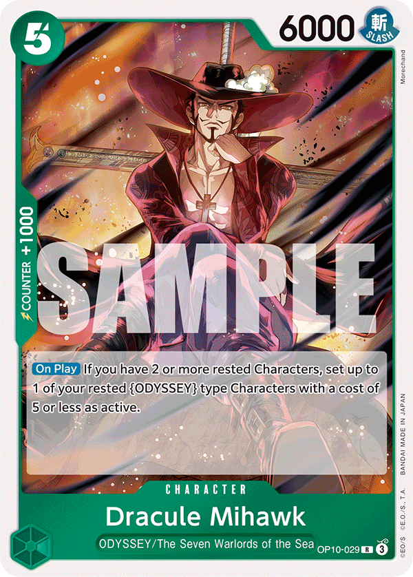 Dracule Mihawk OP10-029 -  Rare OP-10 Royal Blood