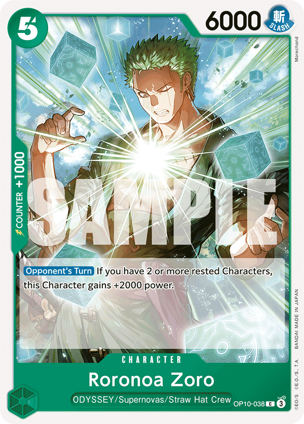 Roronoa Zoro (038) OP10-038 -  Common OP-10 Royal Blood