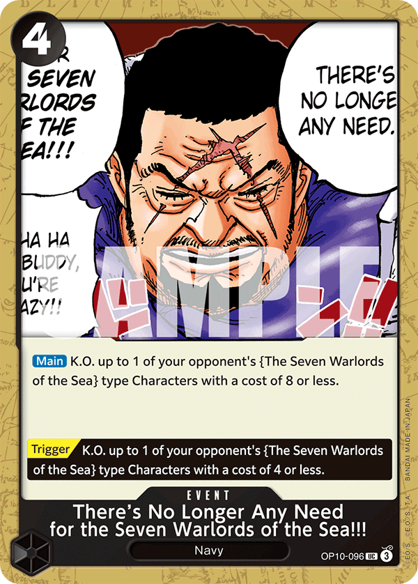 There's No Longer Any Need for the Seven Warlords of the Sea!!! OP10-096 - Uncommon OP-10 Royal Blood