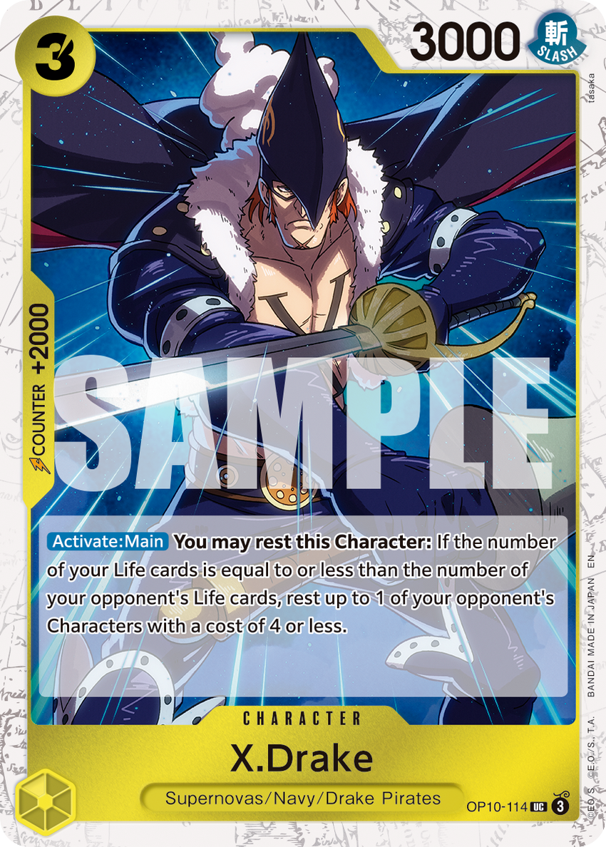 X.Drake OP10-114 -  [PIRATE FOIL]  [PRB-02] Premium Booster - THE BEST - VOL. 2
