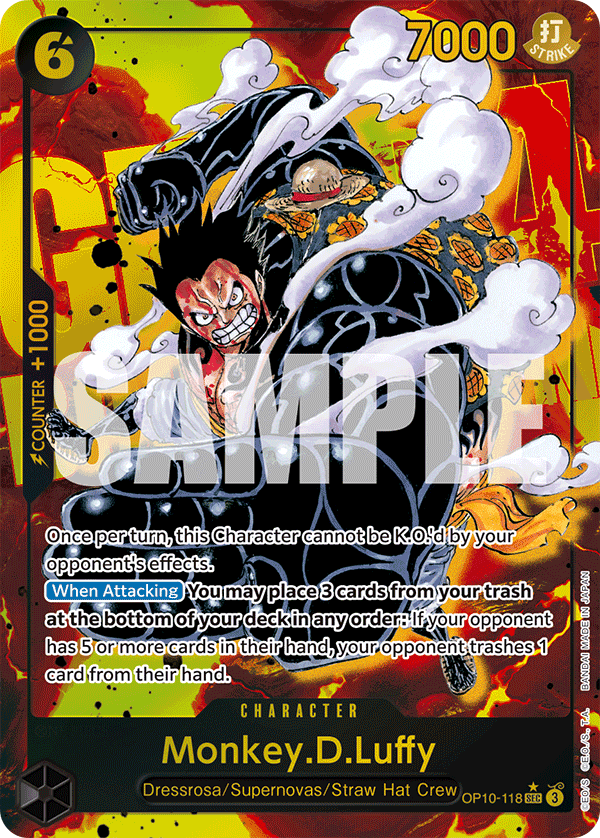 [ALTERNATE ART] Monkey.D.Luffy (118) (Parallel) OP10-118 - SEC OP-10 Royal Blood