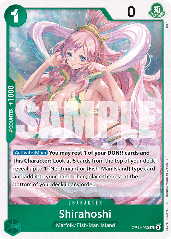 Shirahoshi (030) OP11-030 - Rare OP-11 A Fist of Divine Speed