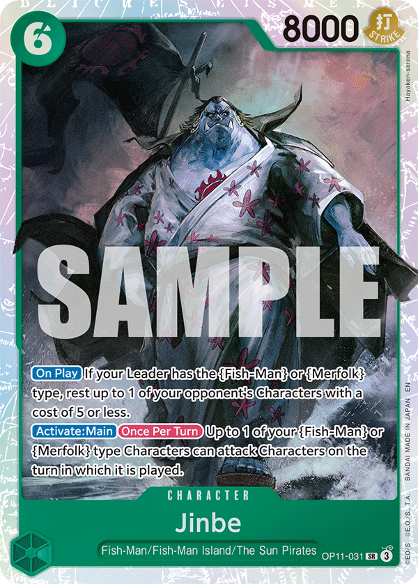 Jinbe (031) OP11-031 - Super Rare OP-11 A Fist of Divine Speed