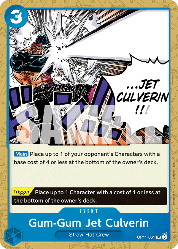Gum-Gum Jet Culverin OP11-061 - Uncommon OP-11 A Fist of Divine Speed