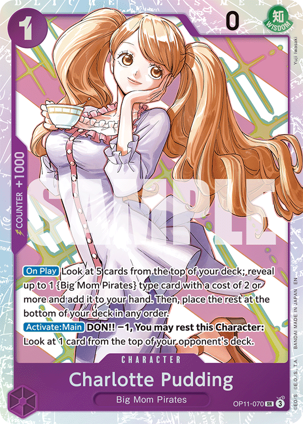 Charlotte Pudding OP11-070 - Super Rare OP-11 A Fist of Divine Speed