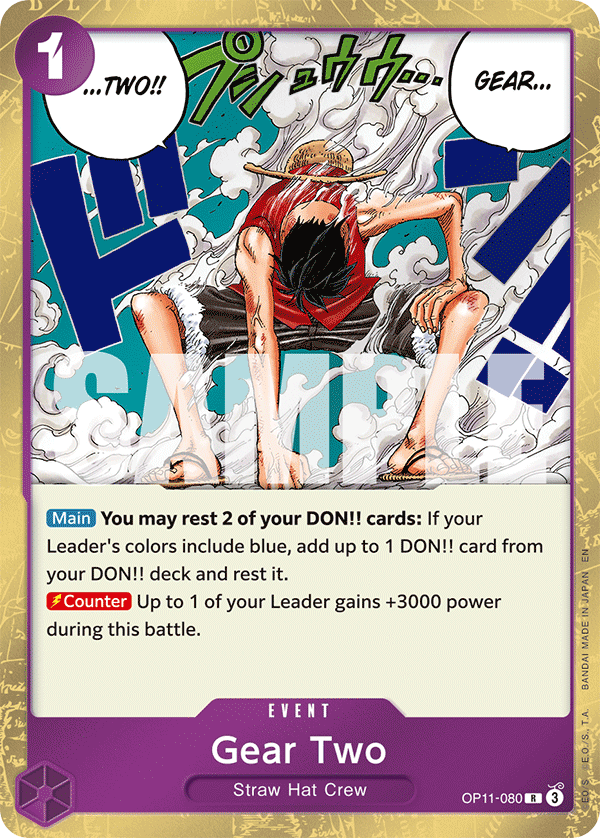 Gear Two OP11-080 - Rare OP-11 A Fist of Divine Speed