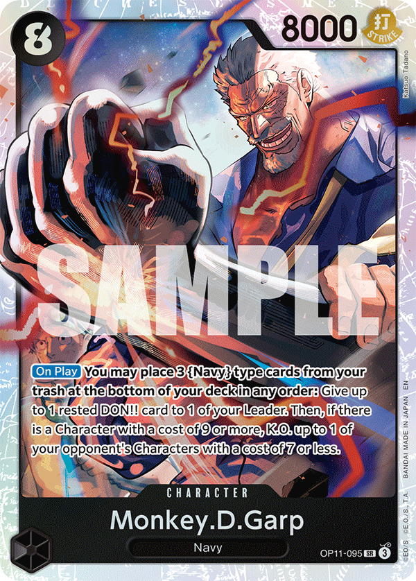 Monkey.D.Garp OP11-095 - Super Rare OP-11 A Fist of Divine Speed