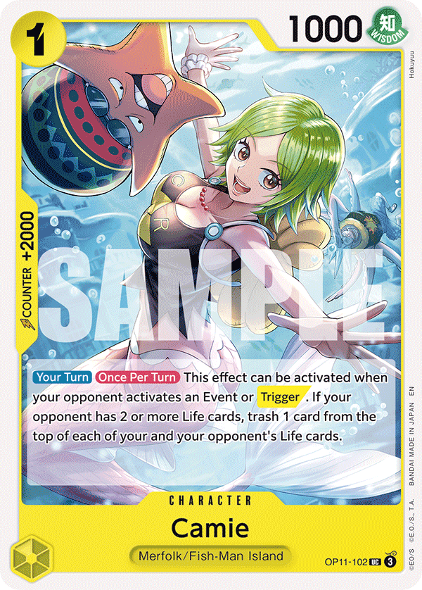 Camie OP11-102 - Uncommon OP-11 A Fist of Divine Speed