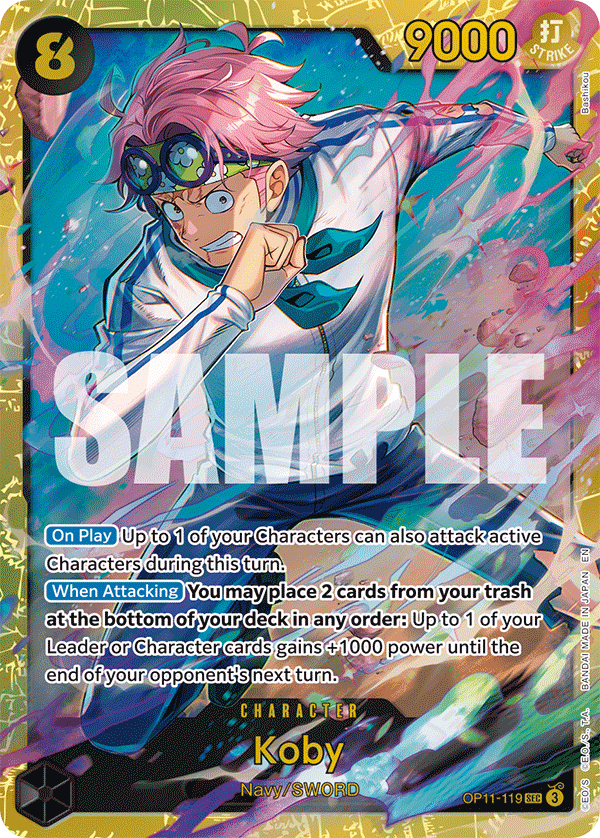 Koby (119) OP11-119 - Secret Rare OP-11 A Fist of Divine Speed