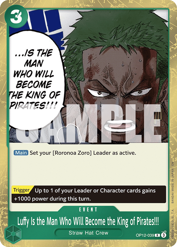 Luffy Is the Man Who Will Become the King of Pirates!!! OP12-039 - Rare OP-12 Legacy of the Master