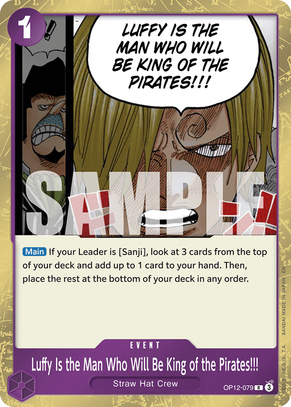 Luffy Is the Man Who Will Be King of the Pirates!!! OP12-079 - Rare OP-12 Legacy of the Master