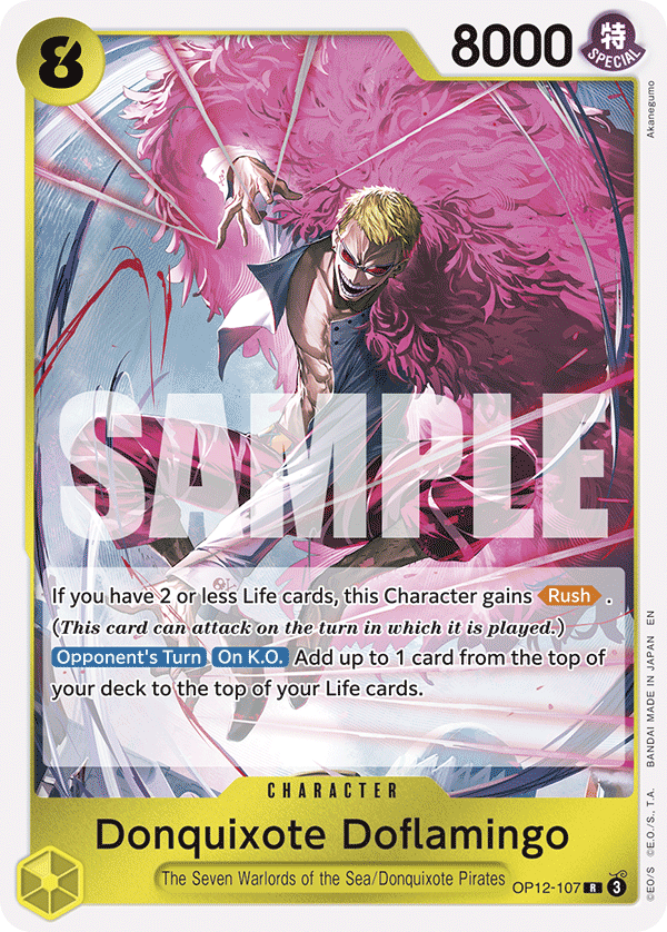 Donquixote Doflamingo OP12-107 - Rare OP-12 Legacy of the Master