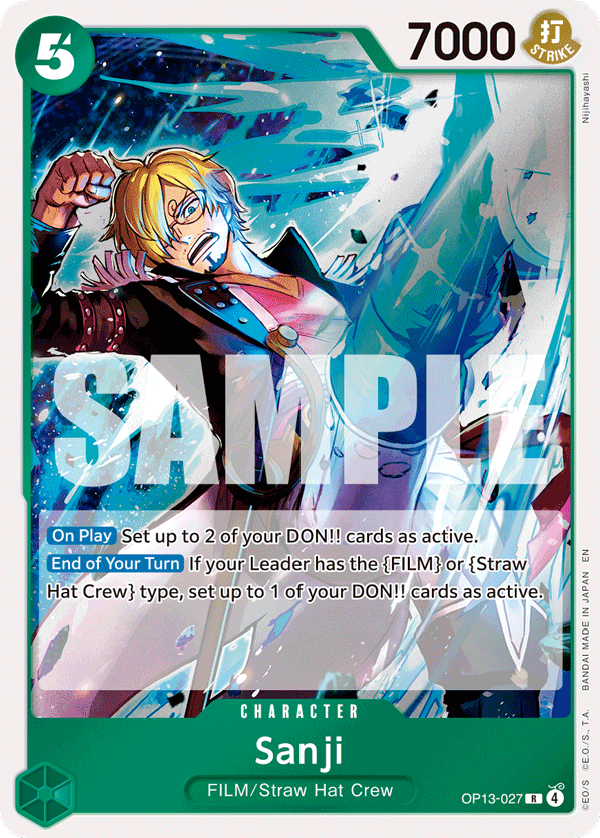 Sanji OP13-027 - Rare OP-13 Carrying On His Will