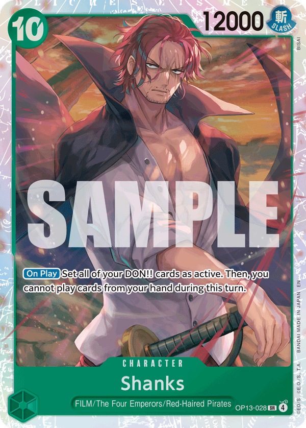 Shanks (028) OP13-028 - Super Rare OP-13 Carrying On His Will