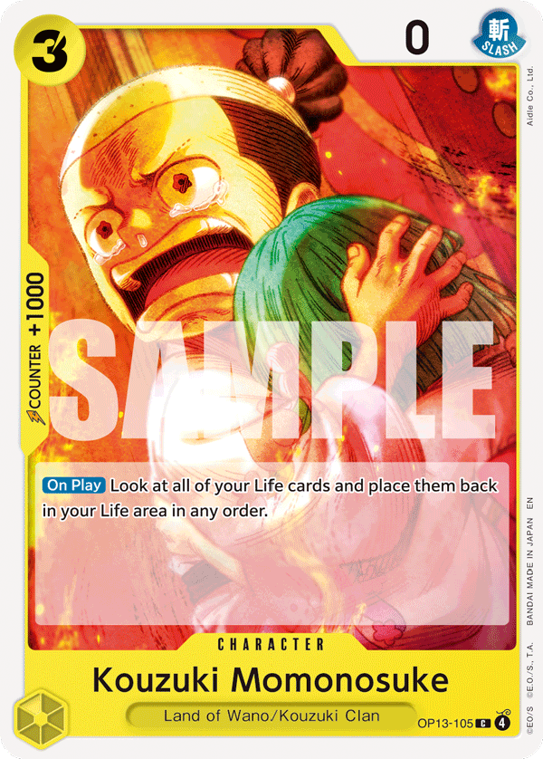 Kouzuki Momonosuke OP13-105 - Common OP-13 Carrying On His Will