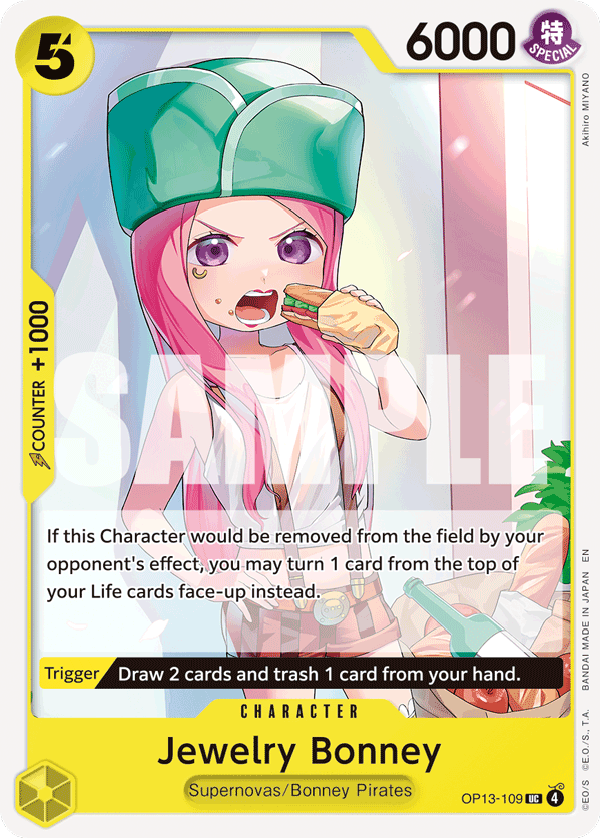 Jewelry Bonney (109) OP13-109 - Uncommon OP-13 Carrying On His Will