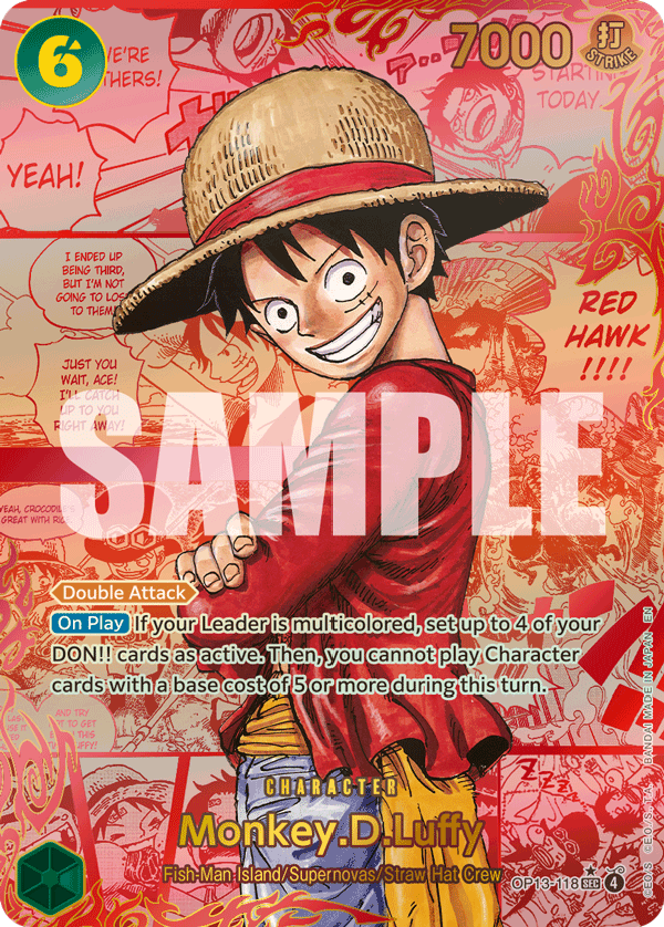 [RED MANGA]Monkey.D.Luffy (118) (RED) OP13-118 -  OP-13 Carrying On His Will