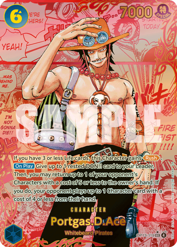 [RED MANGA]Portgas.D.Ace (119) (RED) OP13-119 -  OP-13 Carrying On His Will