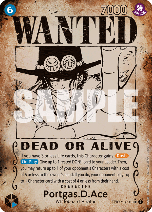 [WANTED POSTER] Portgas.D.Ace (119) OP13-119 -  OP-13 Carrying On His Will