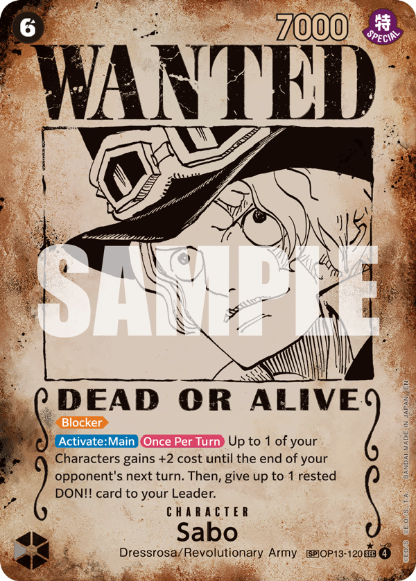 [WANTED POSTER] Sabo (120) OP13-120 -  OP-13 Carrying On His Will
